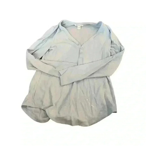 Athleta Petite SP Light Blue Striped Long Sleeve Button-Up Casual Shirt Women - Picture 1 of 8